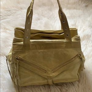 Pre owned Botkier yellow metallic Trigger bag